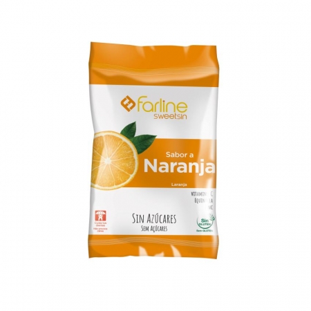 FARLINE SWEETSIN CARAMELOS SIN AZÚCAR NARANJA 1 BOLSA 40 G
