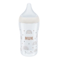 NUK PERFECT MATCH BIBERON CRISTAL ARCOIRIS +3 MESES TETINA DE SILICONA FLUJO M 230 ML