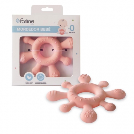 FARLINE 1 MORDEDOR PARA BEBE +0 MESES COLOR ROSA