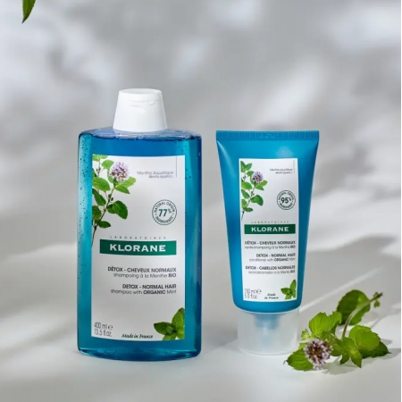 KLORANE CHAMPU A LA MENTA BIO 400 ML