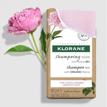 KLORANE CHAMPU SOLIDO A LA PEONIA BIO PASTILLA 80 G