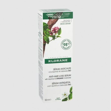 KLORANE SERUM ANTICAIDA A LA QUININA Y EDELWEISS BIO 1 FRASCO CON PULVERIZADOR 100 ML