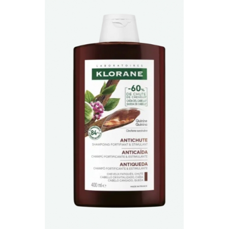 KLORANE CHAMPU ANTICAIDA A LA QUININA Y EDELWEISS BIO 400 ML