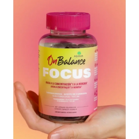 AQUILEA ON BALANCE FOCUS 60 VEGAN GUMMIES SABOR CEREZA