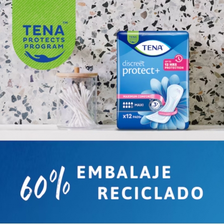TENA DISCREET MAXI 12 UNIDADES