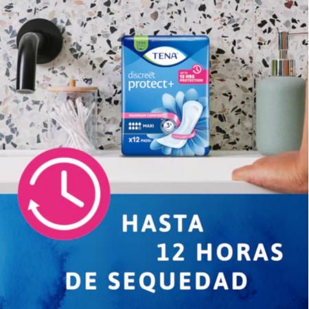 TENA DISCREET MAXI 12 UNIDADES