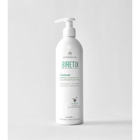 BIRETIX CLEANSER GEL LIMPIADOR PURIFICANTE 1 ENVASE CON DOSIFICADOR 400 ML