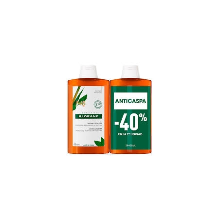 KLORANE DUPLO CHAMPU ANTICASPA CON GALANGA 2 X 400 ML