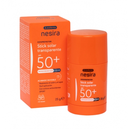 ACOFARMA NESIRA STICK SOLAR TRANSPARENTE SPF50+ 25 G