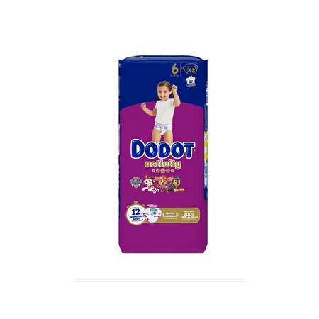 DODOT ACTIVITY 48 PAÑALES  T-6 DE 13-18 KG -BAJA-