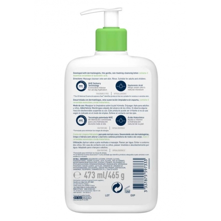CERAVE LIMPIADORA HIDRATANTE 473 ML