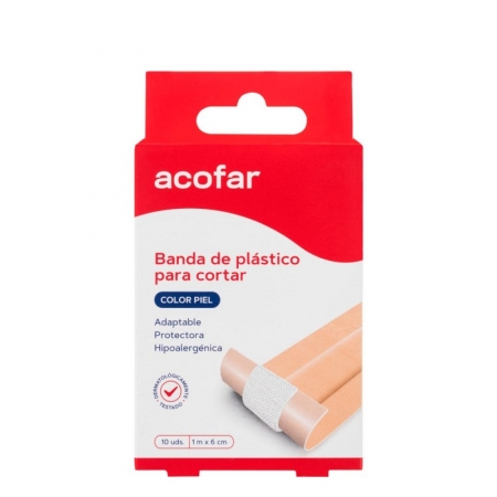 ACOFAR 10 BANDAS ADHESIVAS DE PLASTICO PARA CORTAR 1 M X 6 CM