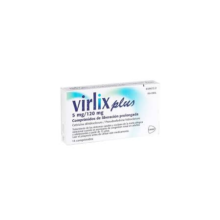VIRLIX PLUS 5 MG/120 MG 14 COMPRIMIDOS LIBERACION PROLONGADA