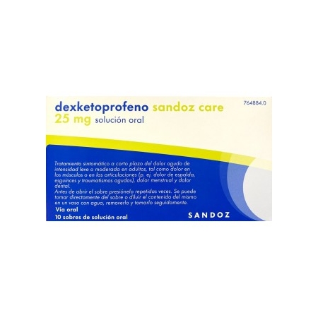 DEXKETOPROFENO SANDOZ CARE 25 MG 10 SOBRES SOLUCION ORAL 10 ML