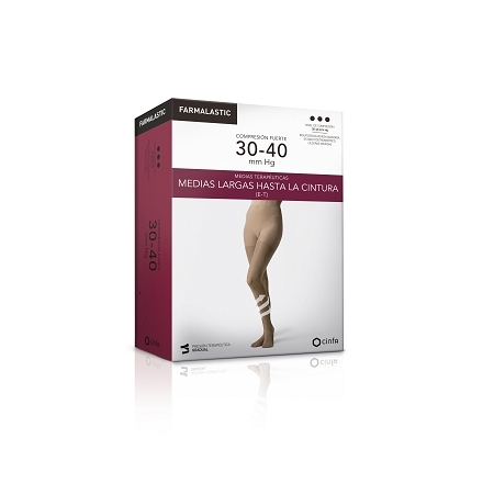 FARMALASTIC MEDIAS E.T. A LA CINTURA COMPRESIÓN FUERTE T-MEDIANA