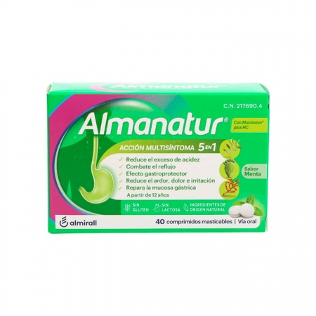 ALMANATUR 40 COMPRIMIDOS MASTICABLES SABOR MENTA