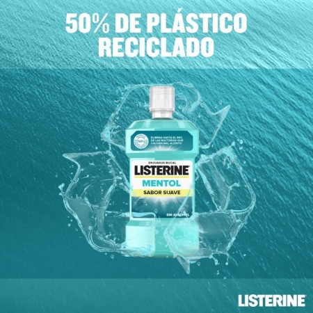 LISTERINE MENTOL SABOR SUAVE ZERO ALCOHOL 750 ML