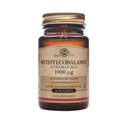 SOLGAR METILCOBALAMINA VITAMINA B12 30 COMPRIMIDOS
