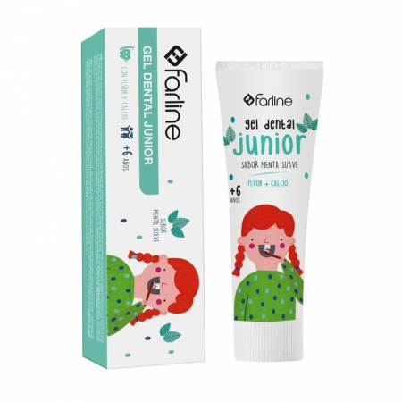 FARLINE GEL DENTAL JUNIOR +6 AÑOS SABOR MENTA SUAVE 75 ML