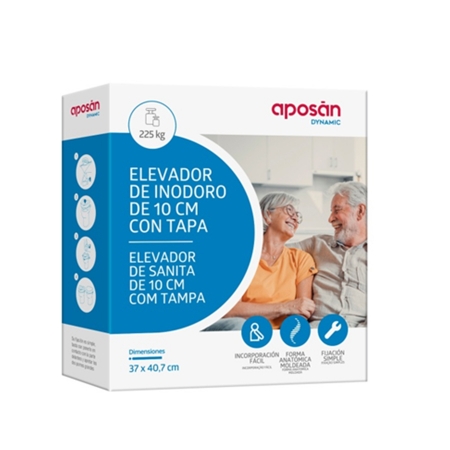 APOSAN DYNAMIC ELEVADOR DE INODORO 10 CM CON TAPA
