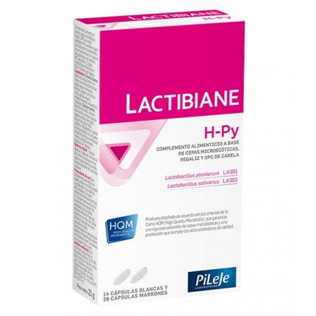 LACTIBIANE HPY 14 CAPSULAS BLANCAS + 28 CAPSULAS MARRONES