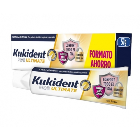 KUKIDENT PRO ULTIMATE CREMA ADHESIVA PROTESIS SIN SABOR 57 G