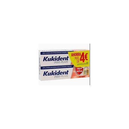 KUKIDENT PRO PLUS FIRMEZA AL MASTICAR DUPLO 2 X 40 G SIN SABOR