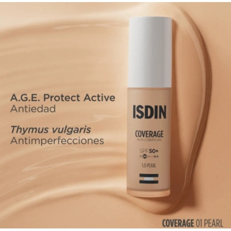 ISDIN COVERAGE MAQUILLAJE SPF50+ 30 G COLOR 1.0 PEARL