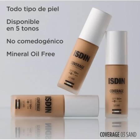 ISDIN COVERAGE MAQUILLAJE SPF50+ 30 G COLOR 3.0 SAND