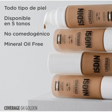 ISDIN COVERAGE MAQUILLAJE SPF50+ 30 G COLOR 4.0 GOLDEN