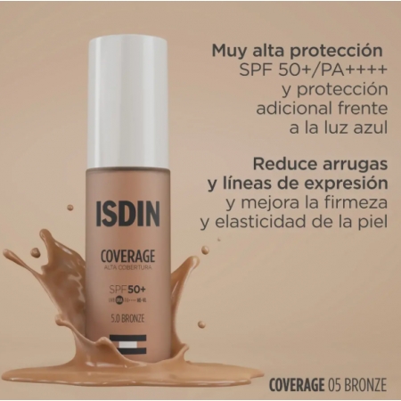 ISDIN COVERAGE MAQUILLAJE SPF50+ 30 G COLOR 5.0 BRONZE
