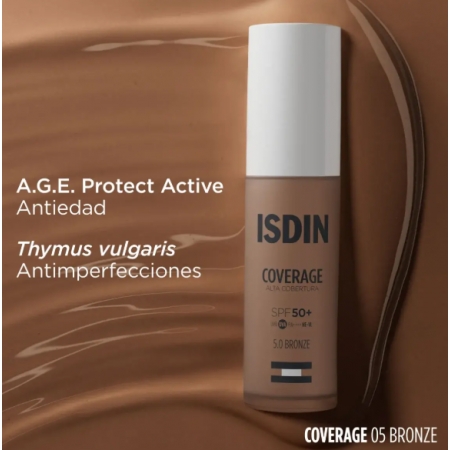ISDIN COVERAGE MAQUILLAJE SPF50+ 30 G COLOR 5.0 BRONZE