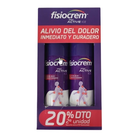 FISIOCREM SPRAY ACTIVE ICE 2 X 150 ML (2ª UNIDAD AL 20 %) -BAJA-