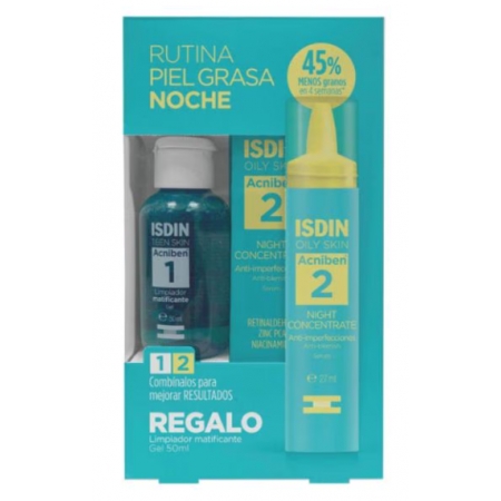 ISDIN ACNIBEN SERUM NIGHT 27 ML + REGALO LIMPIADOR MATIFICANTE 50 ML