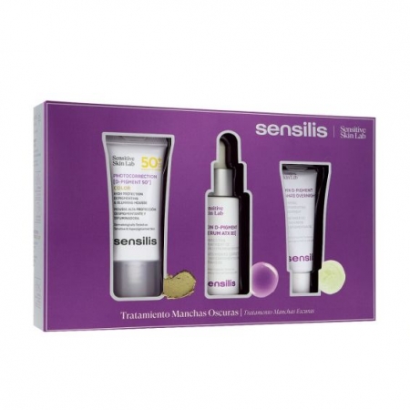 SENSILIS PACK MANCHAS OSCURAS SERUM + CREMA NOCHE + FOTOPROTECTOR SPF50+ CON COLOR