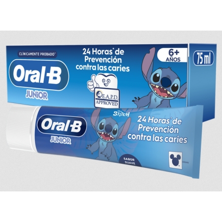 ORAL-B JUNIOR (+6 AÑOS) SABOR SUAVE PASTA DENTAL STICH 75 ML