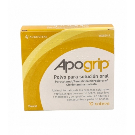 APOGRIP 10 SOBRES POLVO PARA SOLUCION ORAL