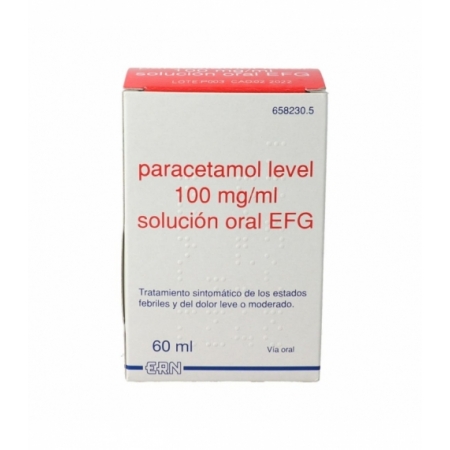 PARACETAMOL LEVEL EFG 100 MG/ML SOLUCION ORAL 1 FRASCO 60 ML