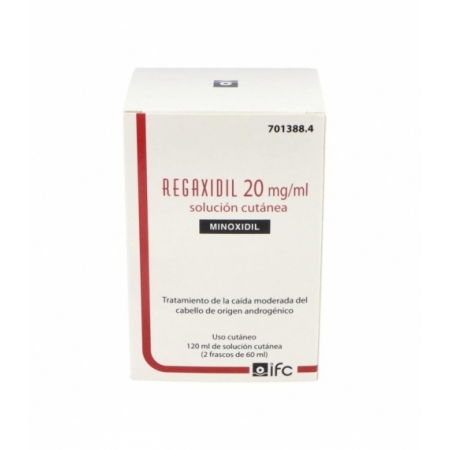 REGAXIDIL 20 MG/ML SOLUCION CUTANEA 2 FRASCOS 60 ML