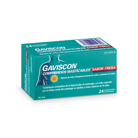 GAVISCON 48 COMPRIMIDOS MASTICABLES (SABOR FRESA)