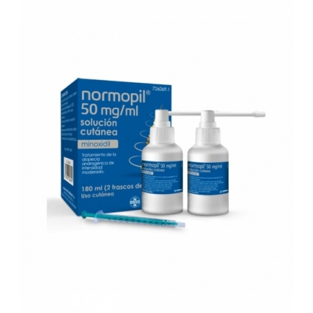 NORMOPIL 50 MG/ML SOLUCION CUTANEA 2 FRASCOS 90 ML