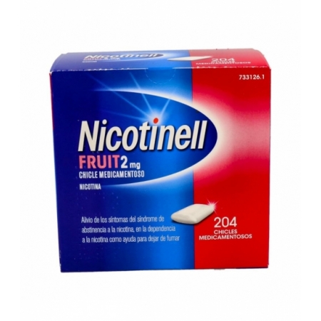 NICOTINELL FRUIT 2 MG 204 CHICLES MEDICAMENTOSOS