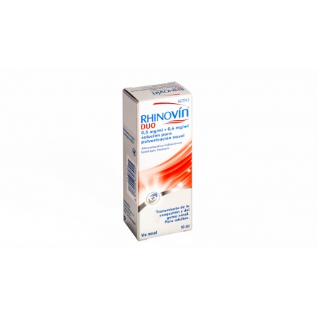 RHINOVIN DUO 0,5 MG/ML + 0,6 MG/ML SOLUCION PARA PULVERIZACION NASAL 1 FRASCO 10 ML (PULSADOR LATERA