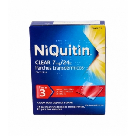NIQUITIN CLEAR 7 MG/24 H 14 PARCHES TRANSDERMICOS 36 MG