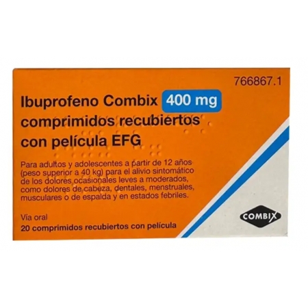 IBUPROFENO COMBIX 400 MG 20 COMPRIMIDOS RECUBIERTOS