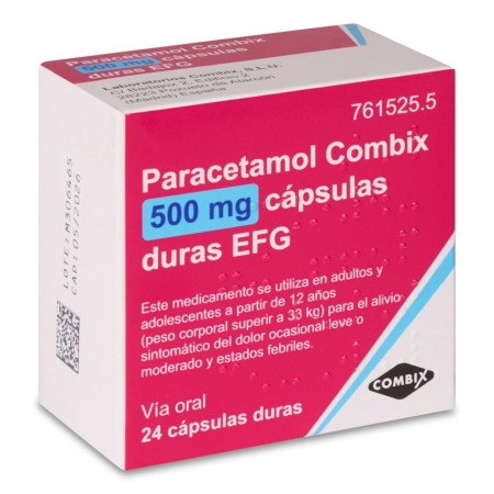 PARACETAMOL COMBIX EFG 500 MG 24 CAPSULAS