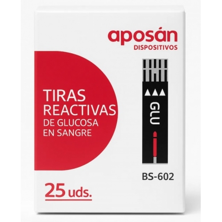 APOSAN 25 TIRAS REACTIVAS PARA GLUCEMIA  (NUEVO MODELO BG-709)