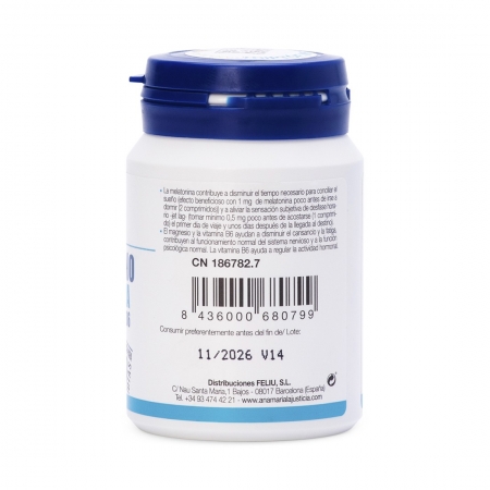ANA MARIA LAJUSTICIA TRIPTOFANO + MELATONINA + MAGNESIO + VIT B6 60 COMPRIMIDOS