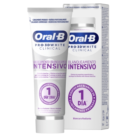 ORAL-B 3DWHITE PASTA DENTAL CLINICAL BLANQUEAMIENTO RADIANTE 75 ML