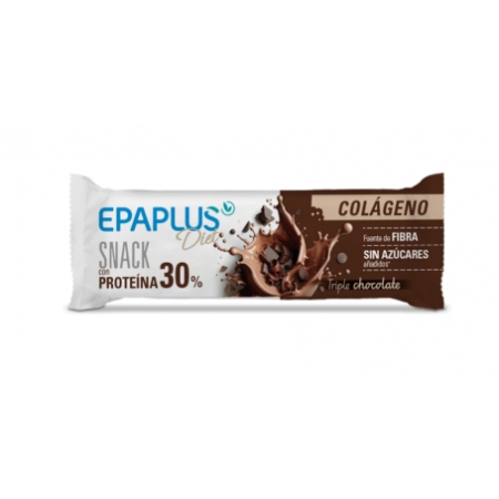 EPAPLUS DIET BARRITA  PROTEÍNA 30% Y COLÁGENO SABOR TRIPLE CHOCOLATE 50G